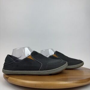 Mens Olukai‎ Nohea Mesh Gray Comfort Slip On Loafers Shoes Sneakers Size 9 GUC